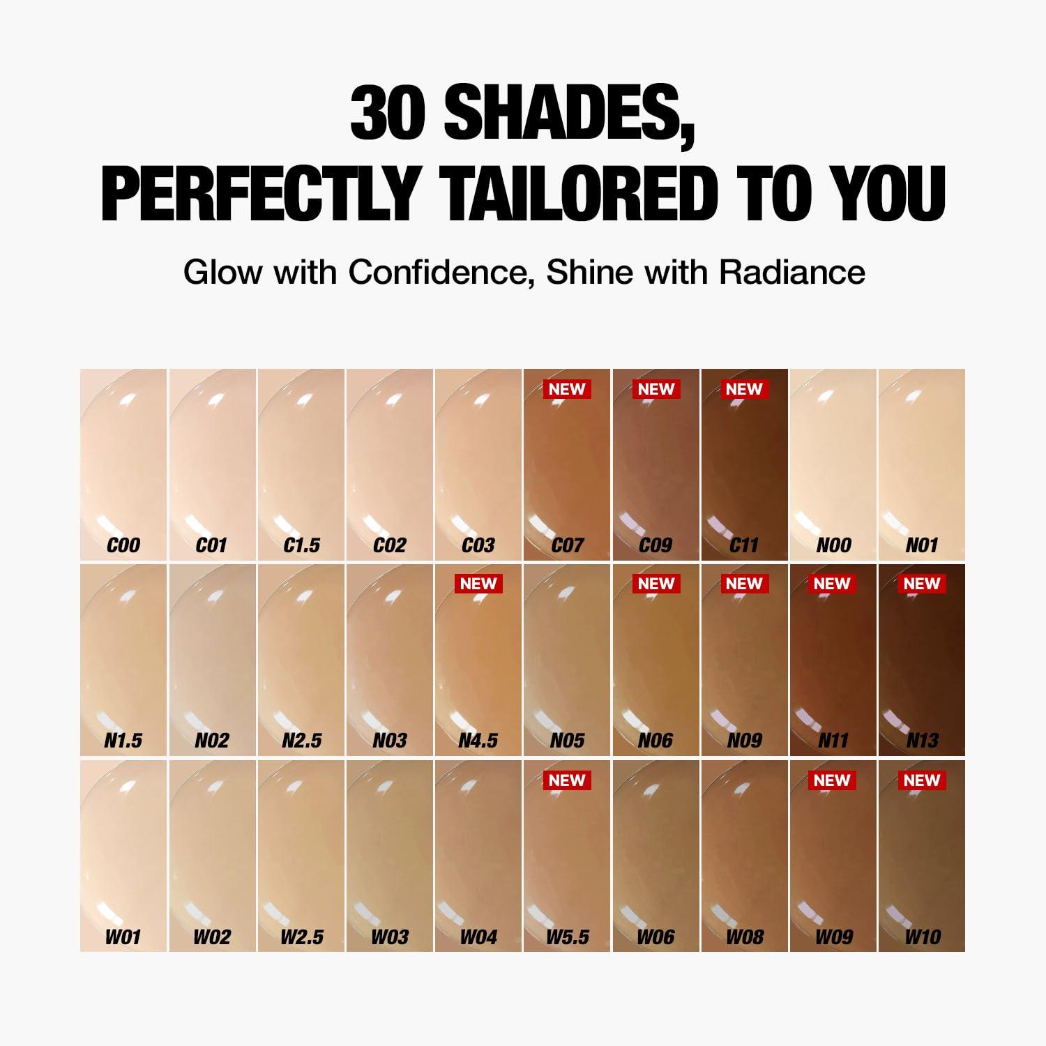 TFIT TFIT Radiance Fit Serum Foundation - Flawless Coverage, Dewy finish, Long-lasting, Lightweight, Korean Makeup,1.05 Oz. (W04 Buff, 1.05 Oz.)