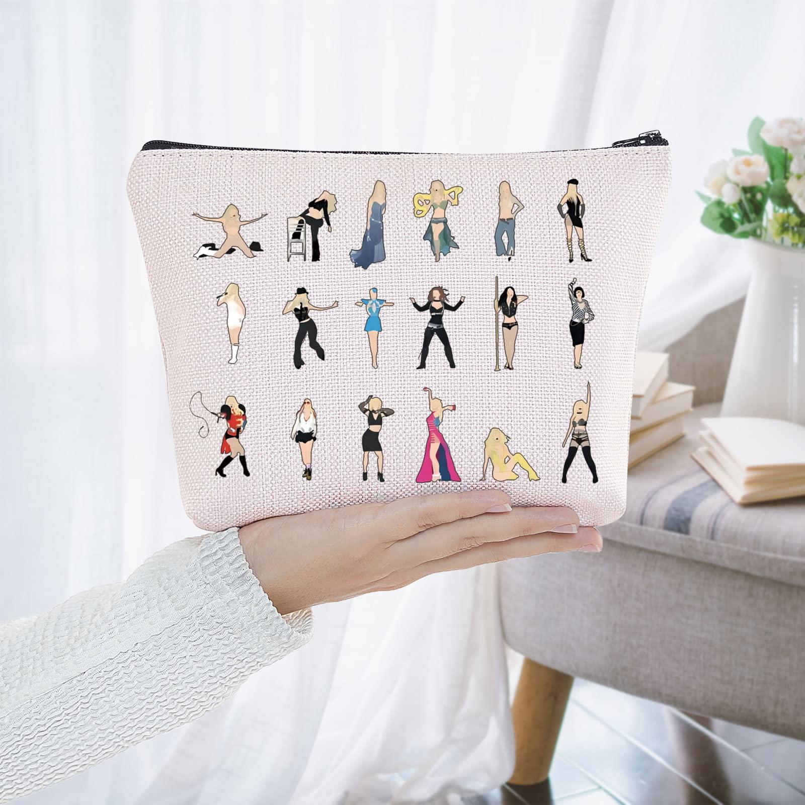 BWWKTOP BWWKTOP Singer Album Cosmetic Makeup Bag Music Lover Gifts Singer Tour Makeup Zipper Pouch Bag Singer Lyrics Merchandise (Singer B S)