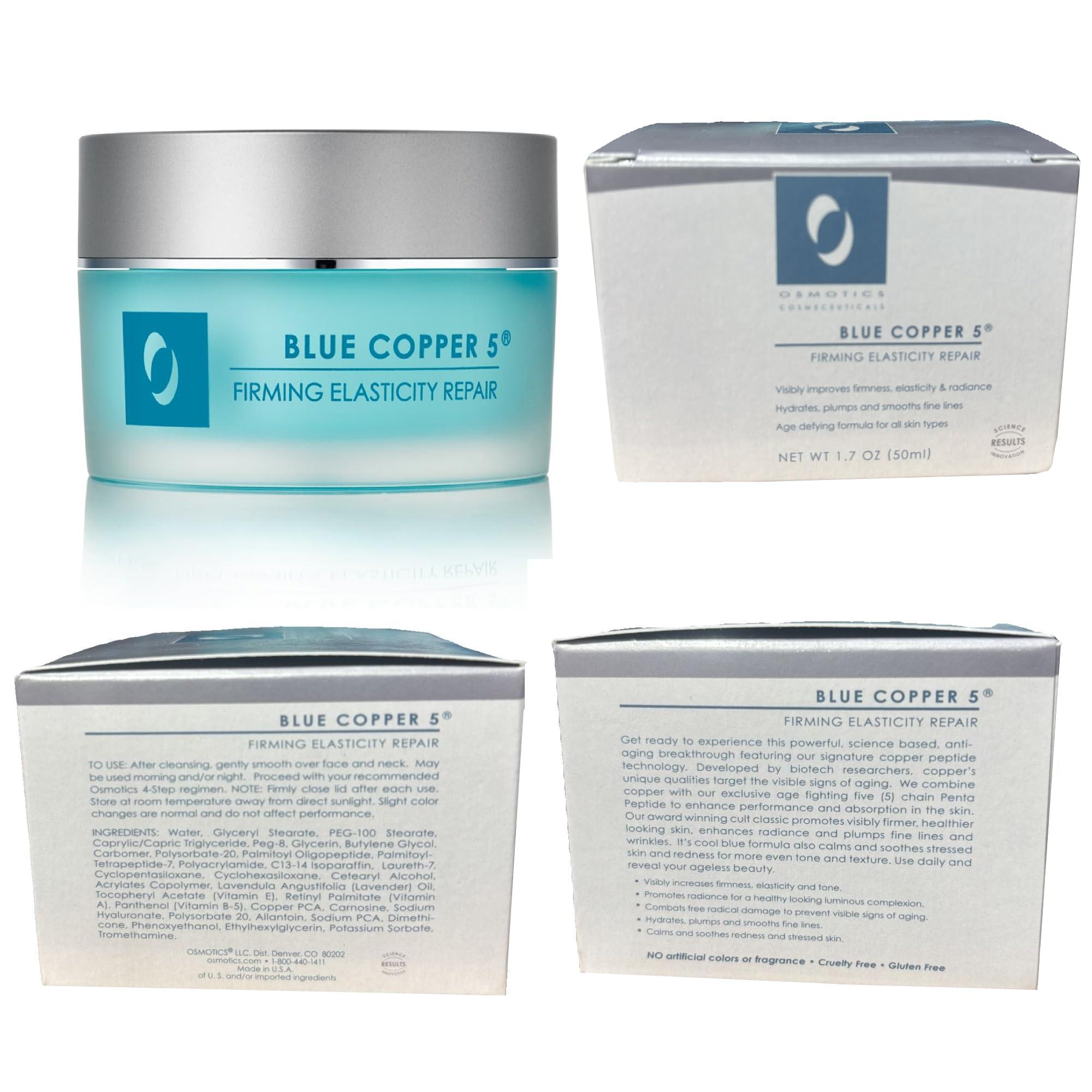 Osmotics Cosmeceuticals Osmotics Blue Copper 5 Firming Elasticity Repair Anti-Aging Cream for Wrinkles, Firmness, and Acne. Visible Results Quickly. Made in the USA