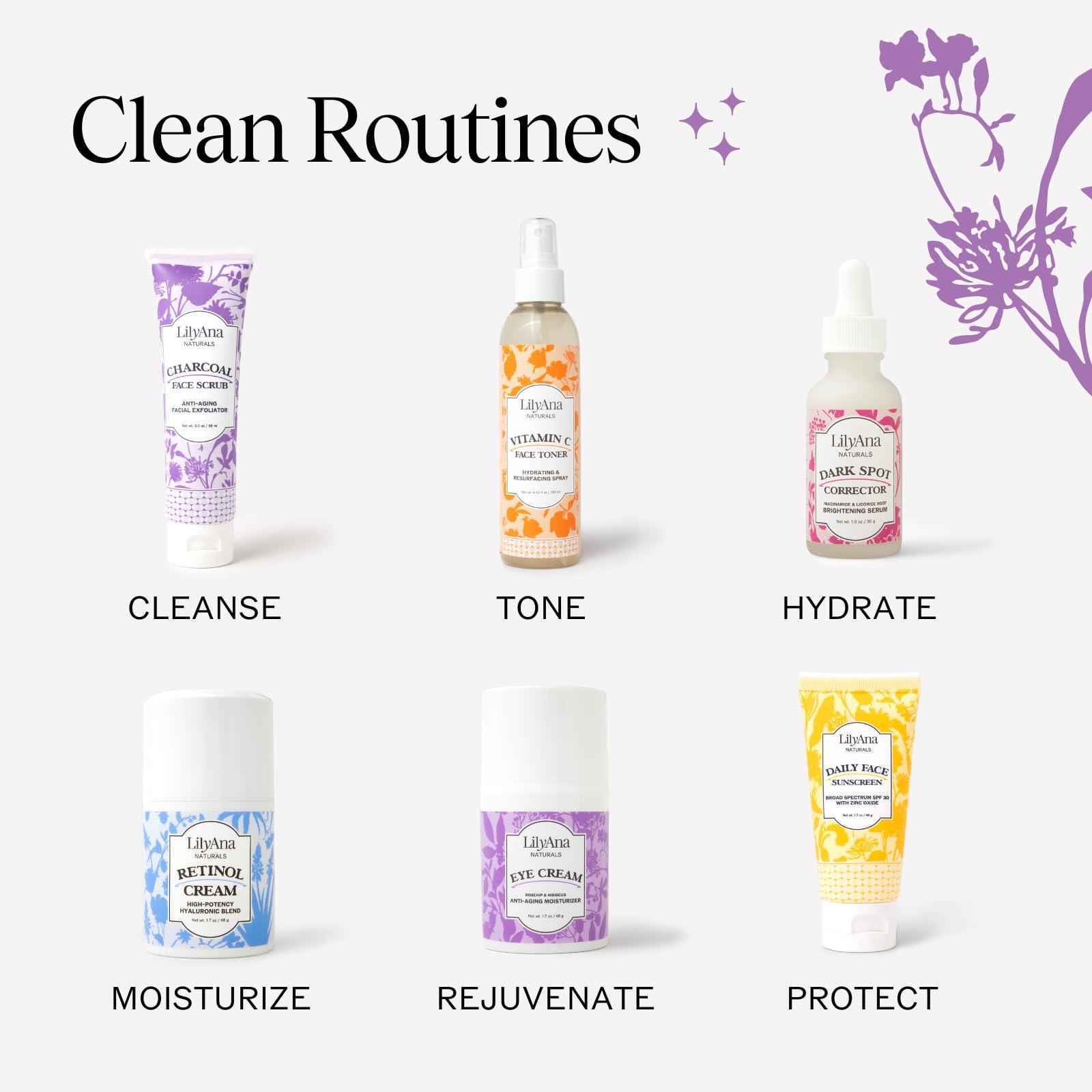 LilyAna Naturals LilyAna Naturals Eye Cream - Eye Cream for Dark Circles and Puffiness, Under Eye Cream, Anti Aging Eye Cream Reduce Fine Lines and Wrinkles (1.7 Ounce, Rosehip and Hibiscus (Tube))