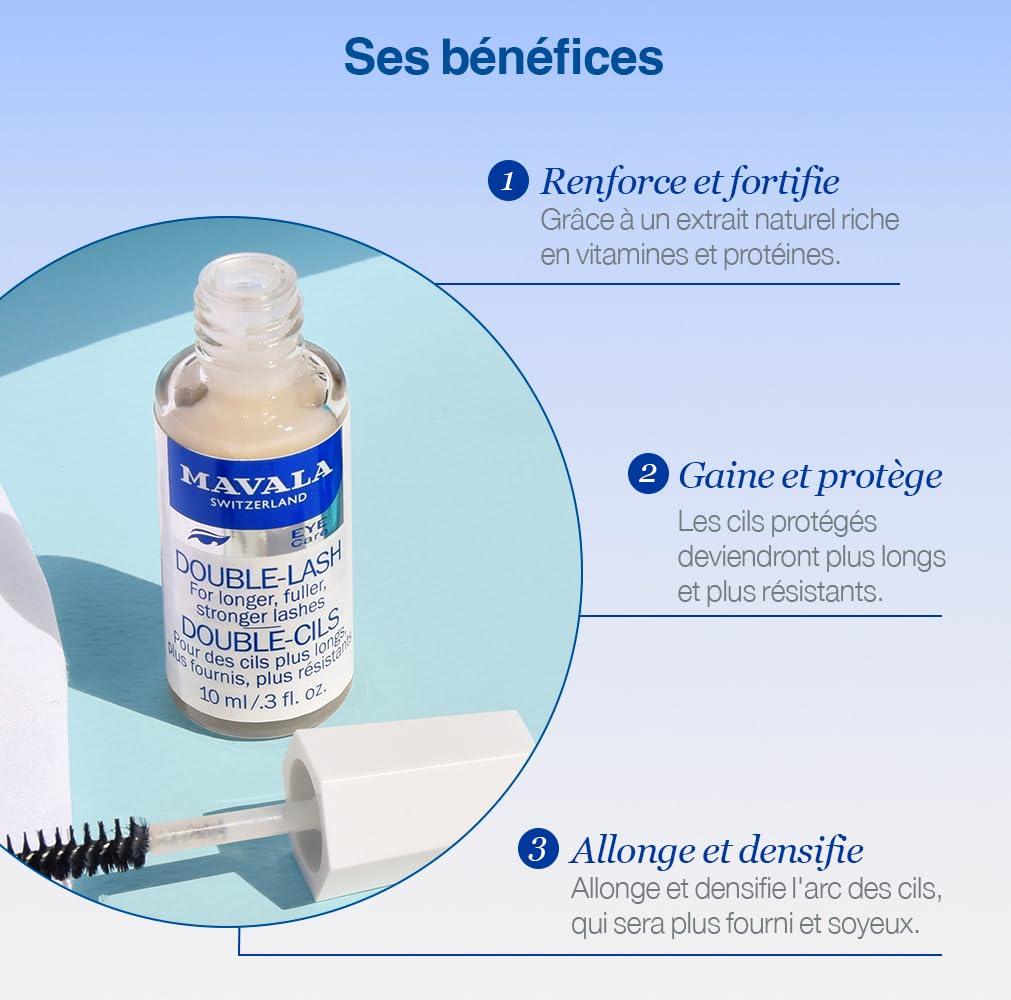 MAVALA Mavala Double Lash Nutritive Eyelash Serum for the Appearance of Longer Lashes, Natural Looking, Denser Lashes + Eyebrows, 0.3 Ounce Bottle (1 Pack)