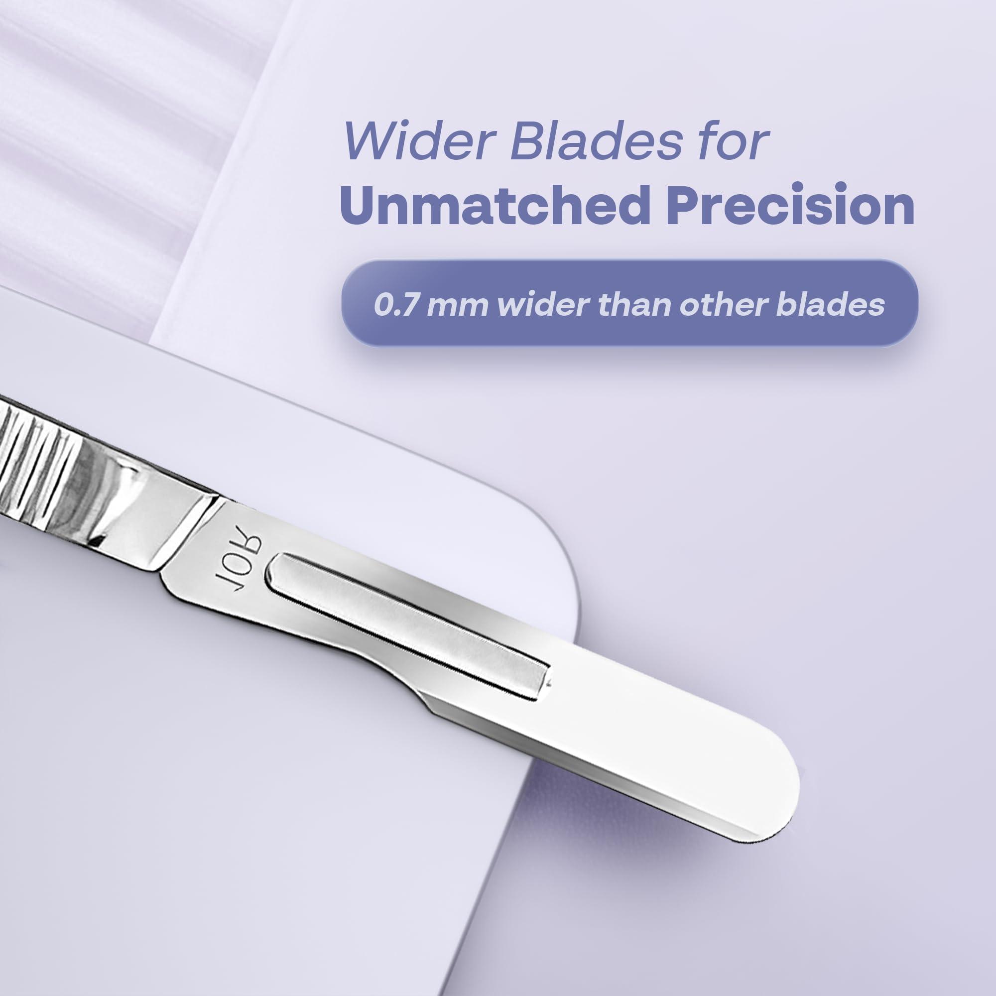 MyMed Dermaplaning Oil & Stainless Steel 10R Blades Dermaplaning 10R Pack of 200 Dermaplaning Blades 10r,+ Dermaplane Oil for Smooth Razor Glide, with Squalene & Vitamin E, Face Oil for Dermaplaning Oil