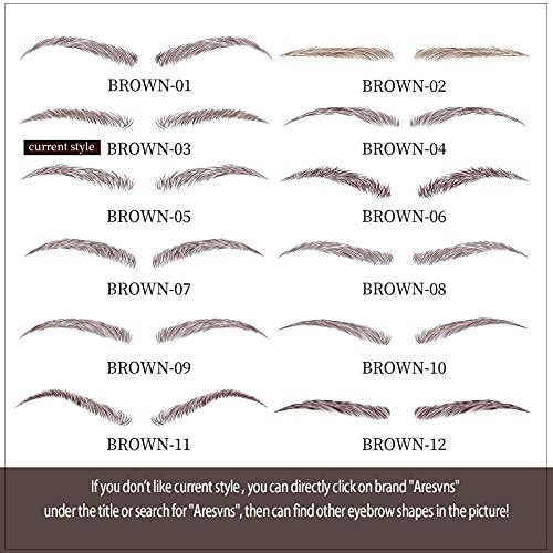 Aresvns Aresvns Chocolate Eyebrow Tattoo 77 Pairs!Newly Improved 4D Lifelike Imitation Eyebrows,Good Looking Reddish Brown Eyebrow Transfers Sticker,Suitable Sizes,Waterproof and Long-Lasting 4-6 Day