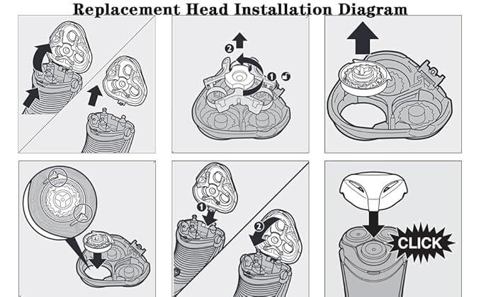 Fivoras HQ9 Replacement Heads Compatible With Norelco Replacement Heads Hq9 For Philips HQ9 SpeedXL Shavers Blades,HQ9 Replacement Blades For Model 8140xl 8160xl 8170xl 8240xl 8171xl 8160xl 8150xl 6 Pack
