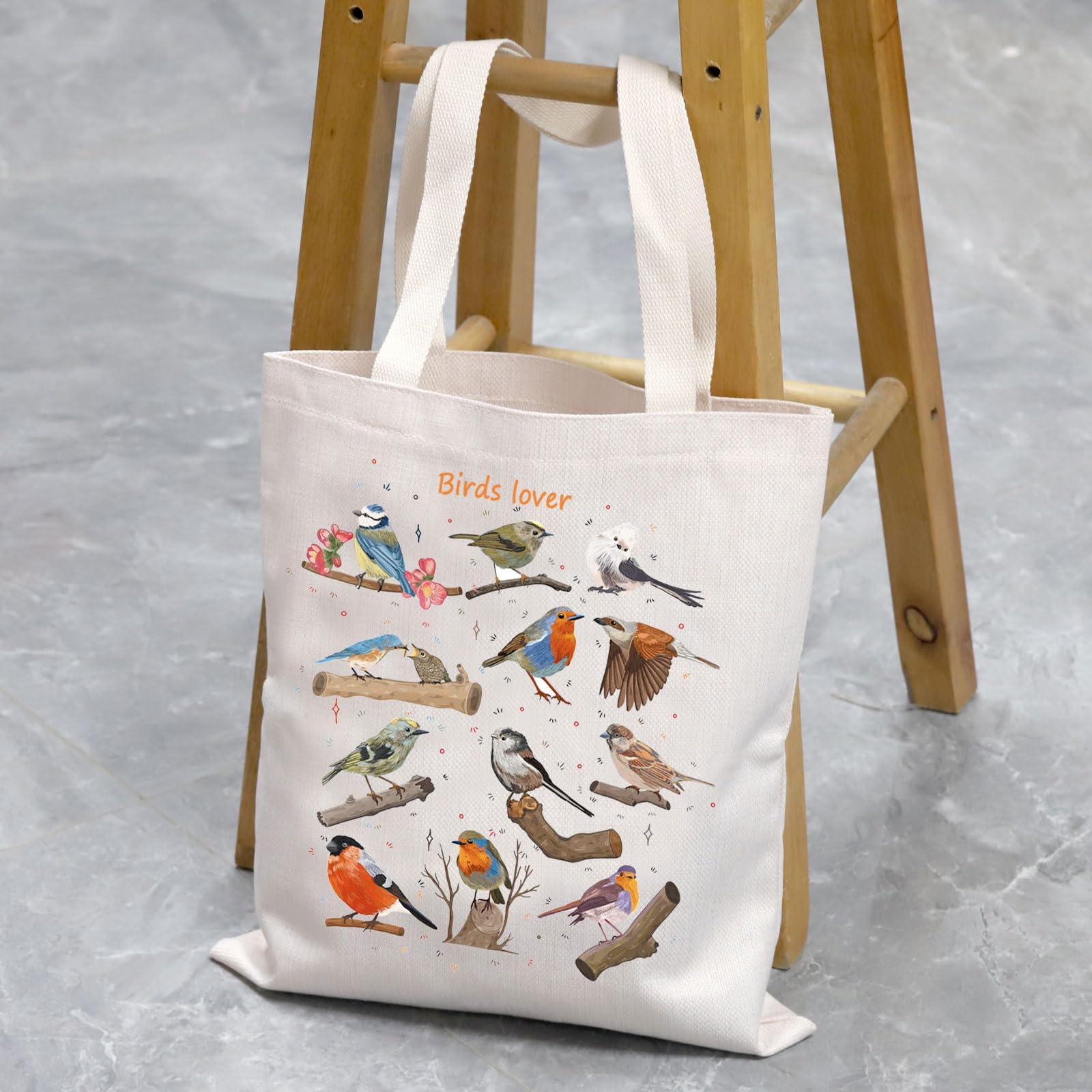 VAMSII VAMSII Bird Lover Gifts Bird Watching Tote Bag Birdwatcher Birder Gift Ornithologist Gift Bird Nerd Gift Birds Watching Lover Gift (Bird Watching Bag)