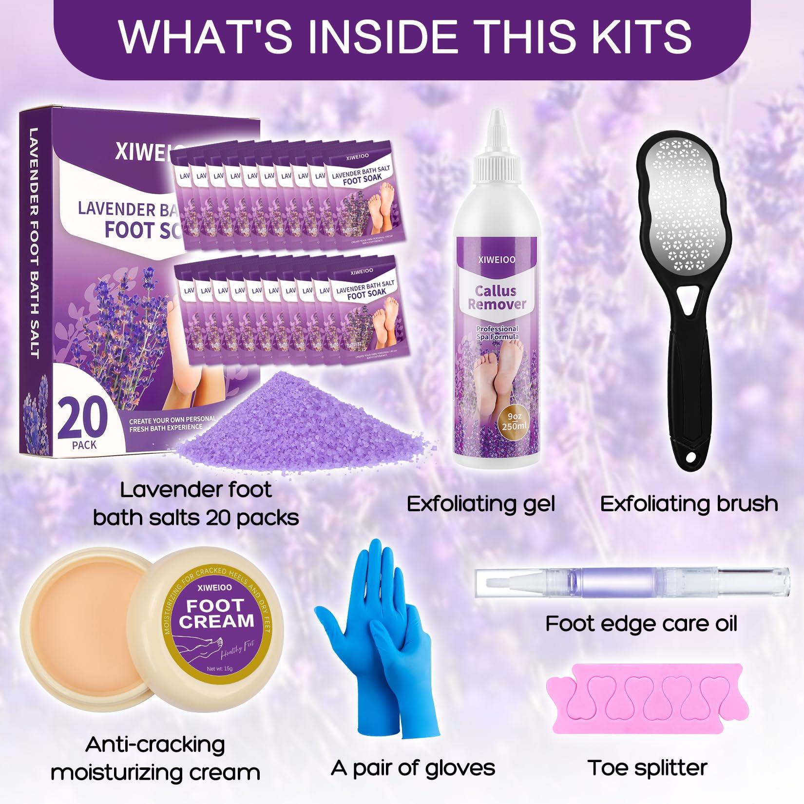 xiweioo XIWEIOO Foot Soak - Foot Spa Soak for Use with a Feet Soaking Tub - Foot Soak Salts to Soften Feet - Epsom Salt Foot Soak