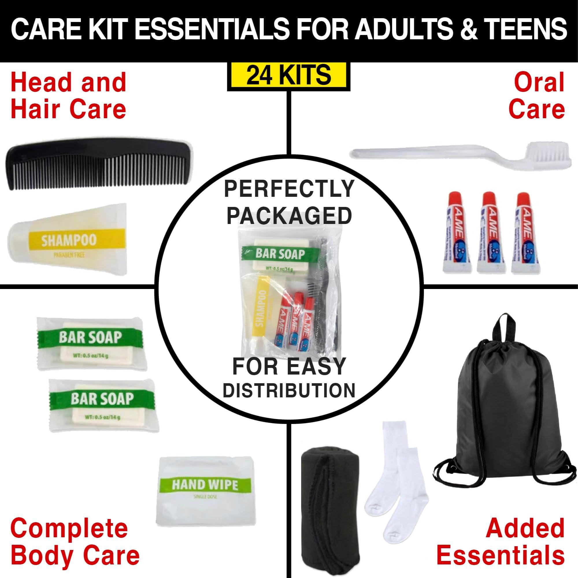 Trail maker 24 Pack Homeless Care Package Supplies Bulk for Homeless Hygiene Care Package Supplies Kits in Bulk, 13 Piece Sets for Fall, Winter