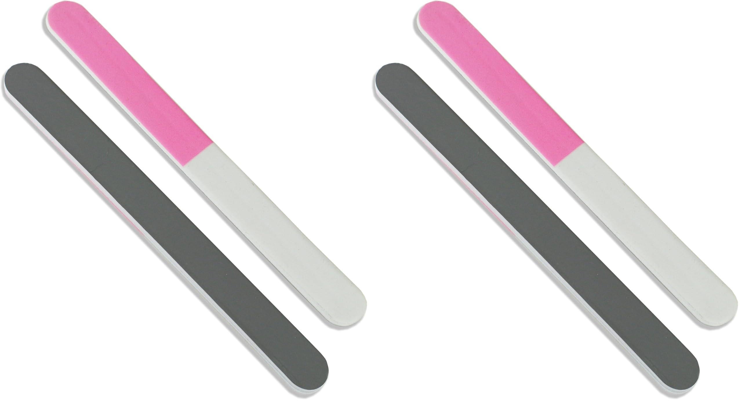 Denco Sow Good Three Step Nail Buffer, pink, white, grey (Pack of 2)