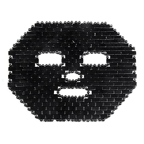 IDOBLO Natural Obsidian Face Mask Facial Care Massage Roller Gua Sha Board Black Crystal Eye Relax Care Tools,4in1 Set