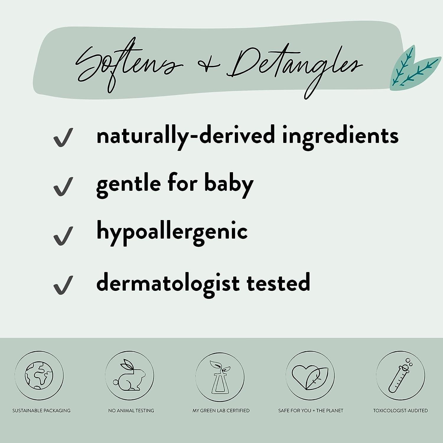 The Honest Company The Honest Company Conditioning Hair Detangler 3-Pack | Leave-in Conditioner + Fortifying Spray | Tear-free, Cruelty-Free, Hypoallergenic | Citrus Vanilla Refresh, 4 fl oz each (pack of 3)