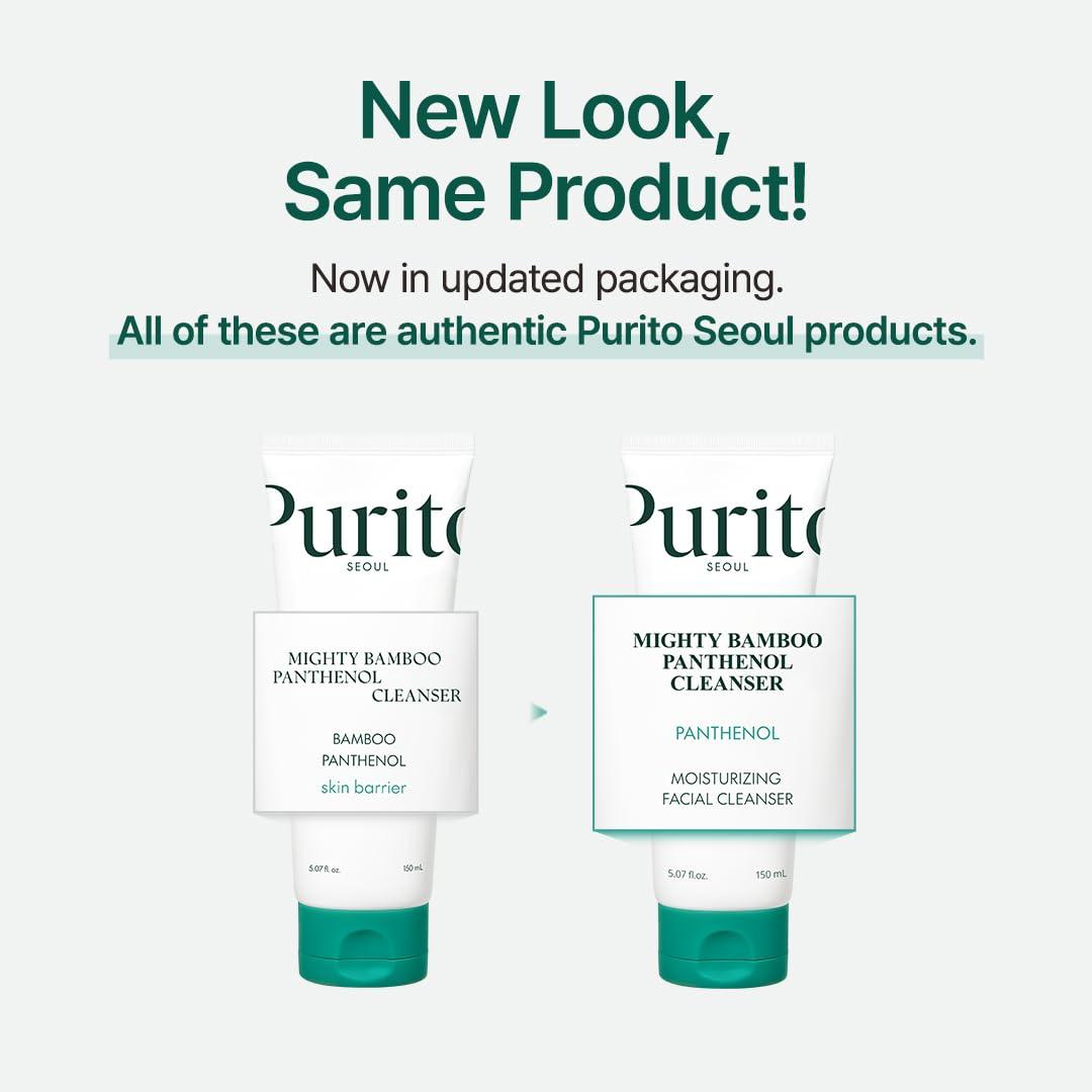 PURITO PURITO Mighty Bamboo Panthenol Cleanser, Gentle Face Wash for Moisturizing, for Sensitive Skin, Vegan & Cruelty-Free Face Cleanser150ml / 5.07 fl. Oz.