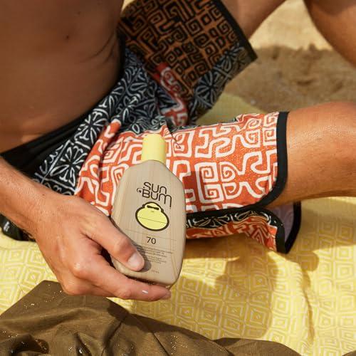 Sun Bum Sun Bum Original SPF 70 Sunscreen Lotion | Vegan and Hawaii 104 Act Compliant (Octinoxate & Oxybenzone Free) Broad Spectrum Moisturizing UVA/UVB Sunscreen with Vitamin E | 8 oz (Pack of 2)