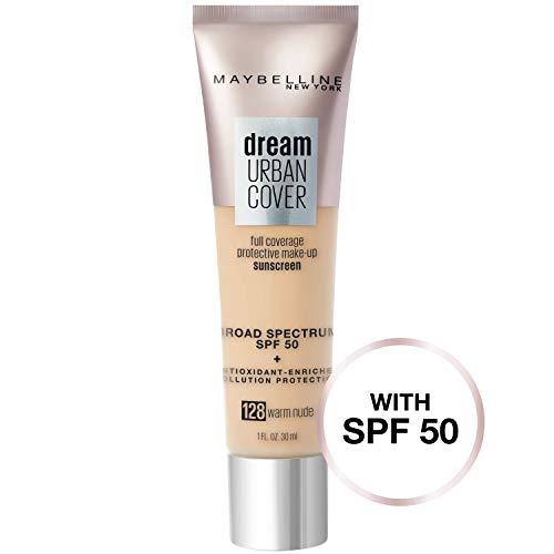 Maybelline New York Maybelline Dream Urban Cover Flawless Coverage Foundation Makeup, SPF 50, Warm Nude