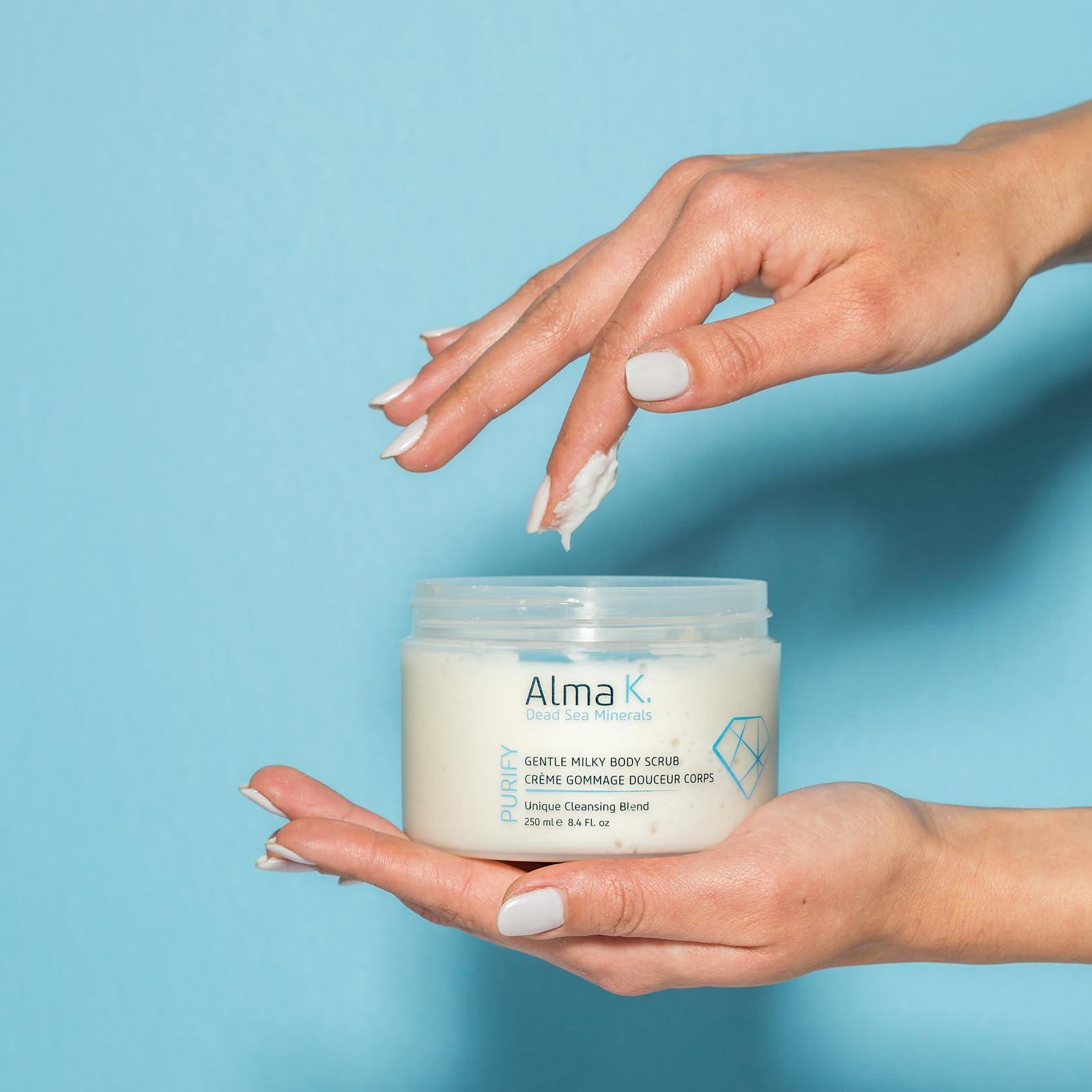 ALMA K Alma K Gentle Milky Body Scrub - Exfoliating Body Scrub - Body Exfoliator - Shower Scrub with Shea Butter - Exfoliating Scrub for Women - 8.4 oz