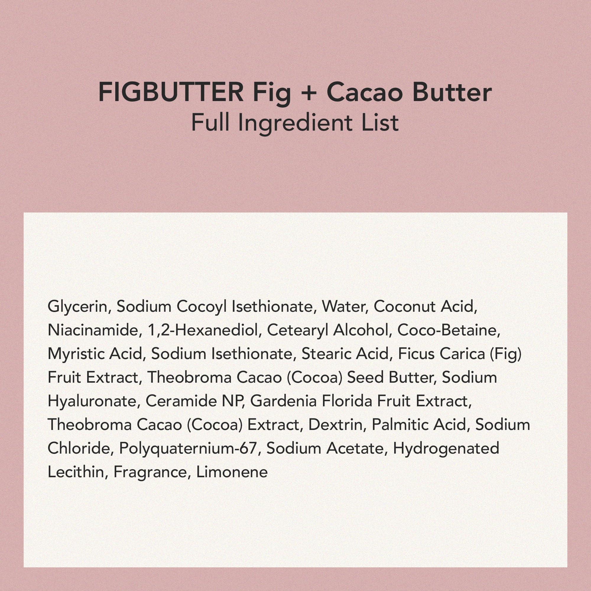Whipped Semo Company WHIPPED Cream Facial Cleanser Figbutter - Fig & Cacao Butter Face Wash - For Dry Sensitive Skin, Moisturizing & Skin Barrier Care, Niacinamide, Ceramides, Vegan Korean Skincare, 2.8 oz