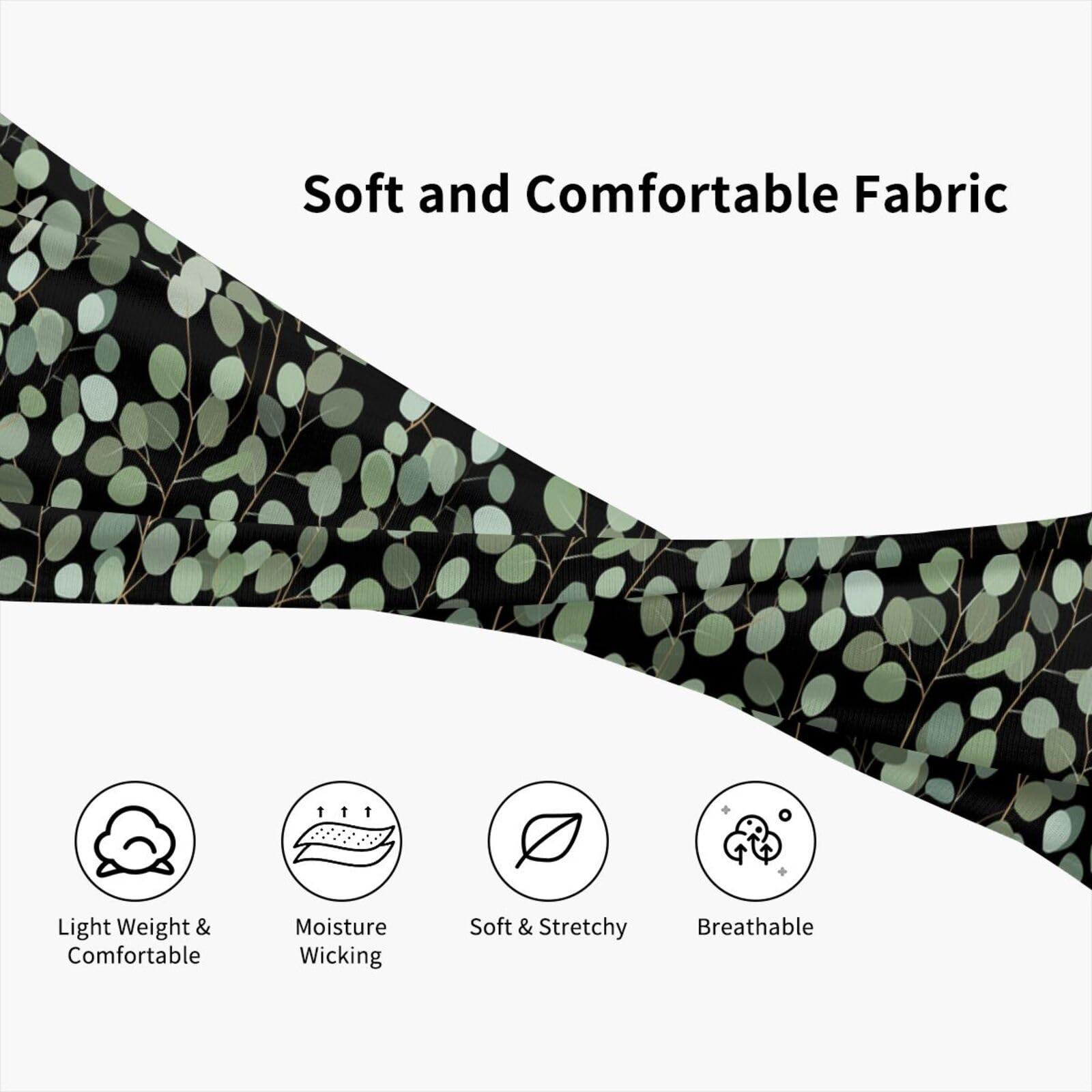 YIPOCH YIPOCH sage Green Headbands for Women Non Slip face wash Makeup Headband Sports Running Headband Stretchy Sweat Band Fashion Wide Headbands for Women Head Bands Mens Sweatband