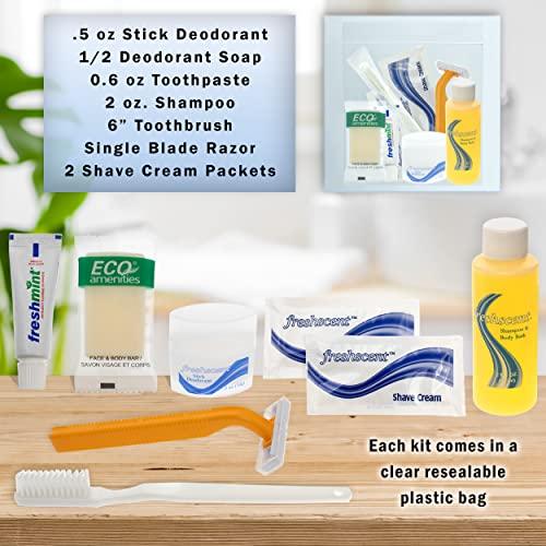 Moda West Moda West 24 Kits - Bulk Case of Wholesale Adult Basic Toiletries for Men, Women, Travel, Charity