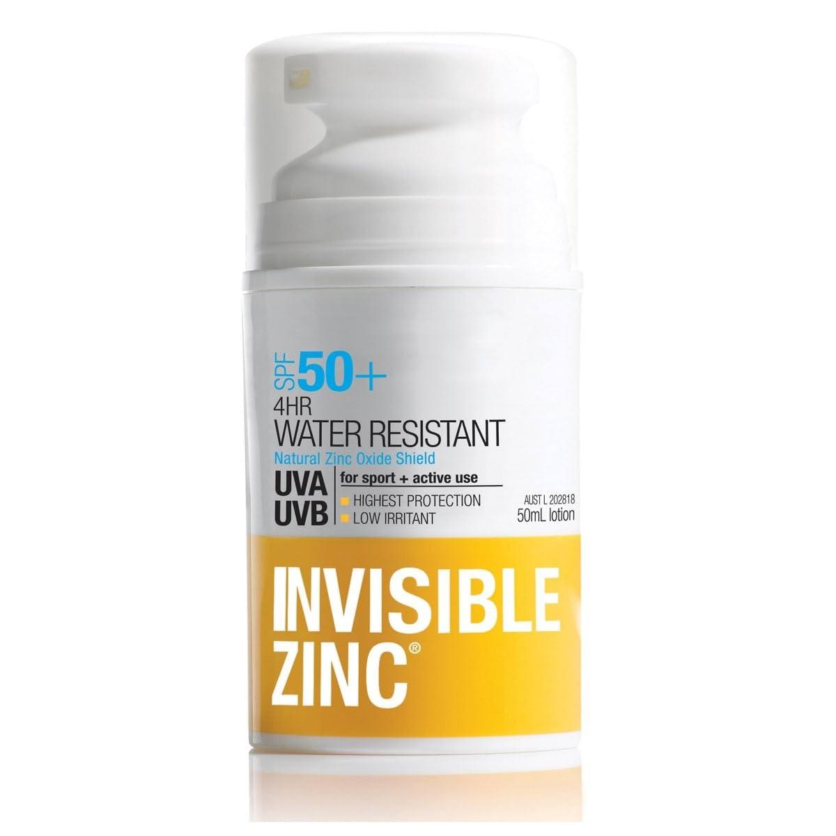 Invisible Zinc Invisible Zinc 4hour Water Resistant SPF50+ UVA-UVB 50ml by Ganehill