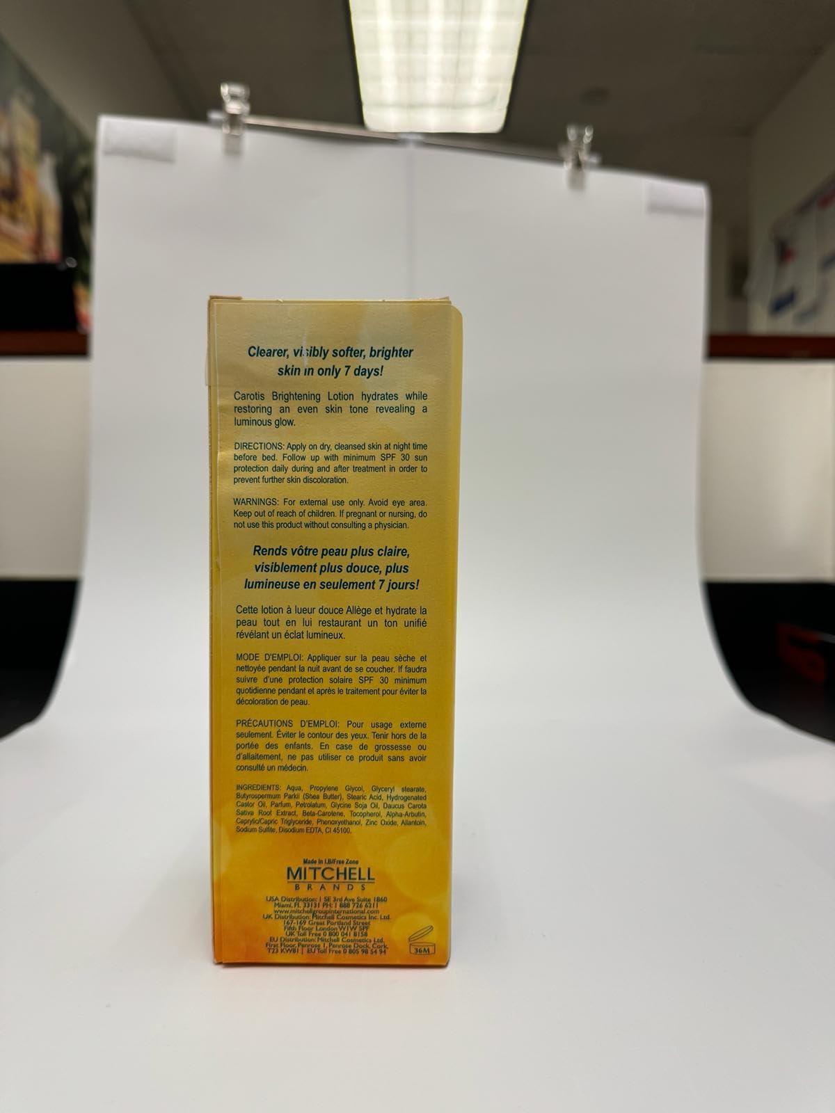 carotis Carotis, Skin Brightening Lotion - 13.5 Fl oz / 400ml |For Body, Knees, Elbows, Hands, with Carrot Oil and Vitamin A