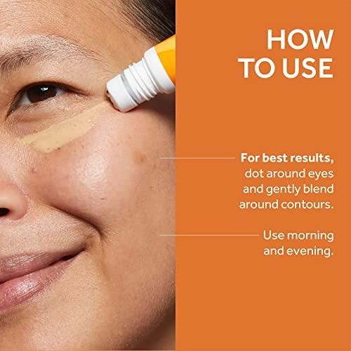No7 No7 Radiance+ Roll & Glow Eye Cream - Reviving & Illuminating Under Eye Cream Eye Roller - Color Correcting Vitamin C + Caffeine Eye Cream for Dark Circles, Puffiness & Dullness (15ml)