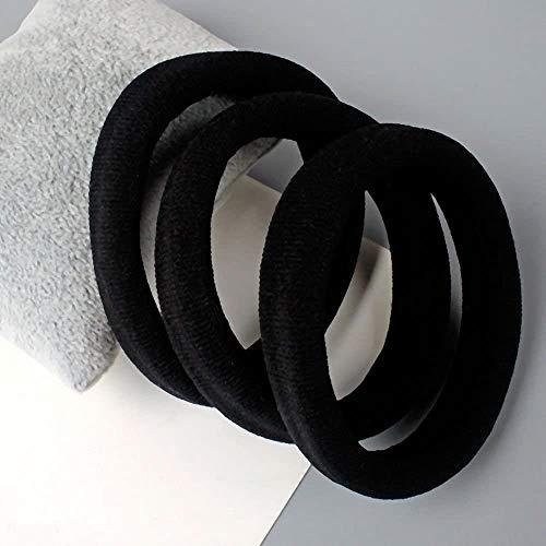 AnHua AnHua 10 Pcs Seamless Hair Bands Black Hair Bobbles Elastic Hairbands Seamless Hair Bands Fabric Ponytail Holder Tie Bands