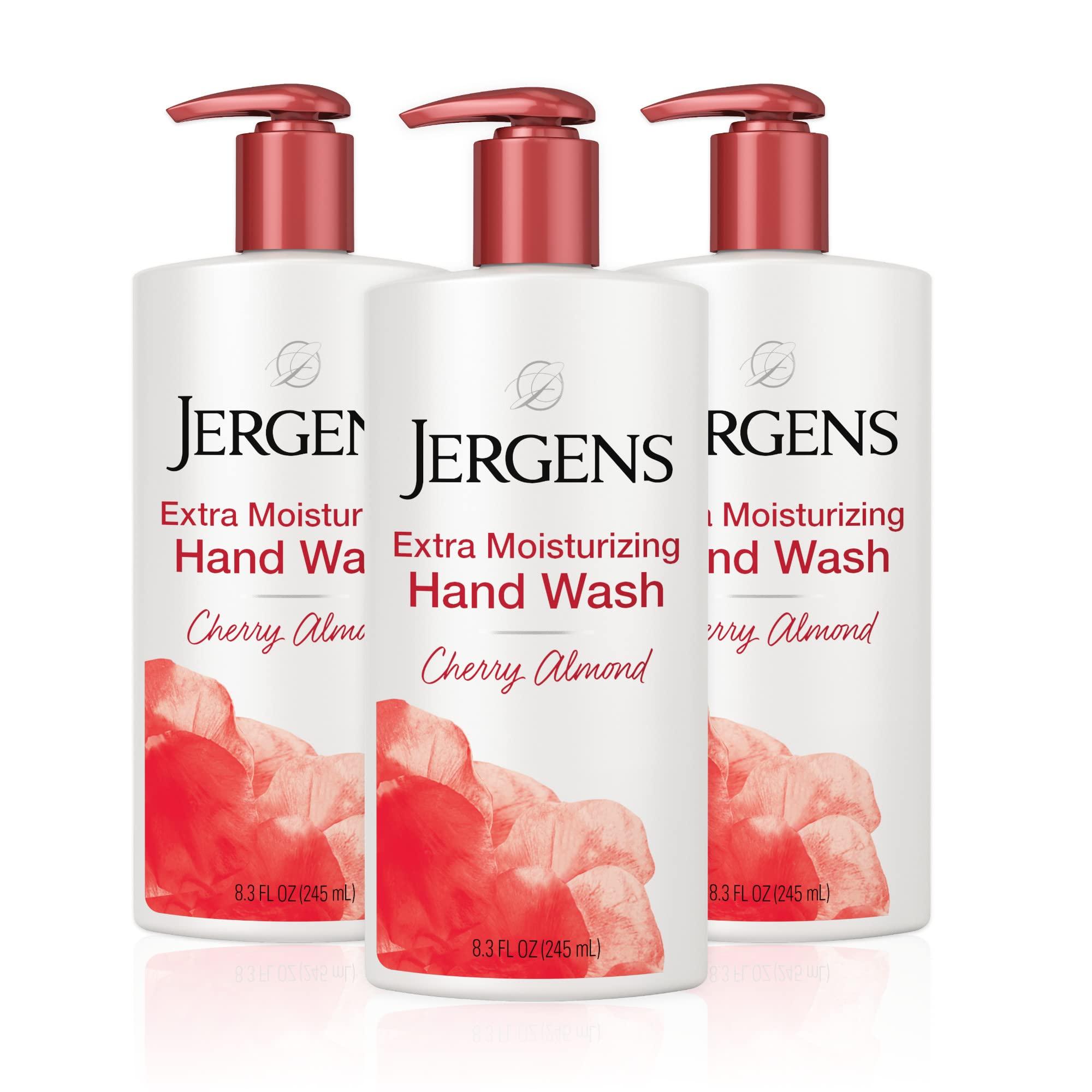 Jergens Jergens Extra Moisturizing Hand Soap, Liquid Hand Soap Dispenser Cherry Almond Scent & Softening Body Wash, Daily Moisturizing Skin Cleanser, Paraben Free, 22 Ounces