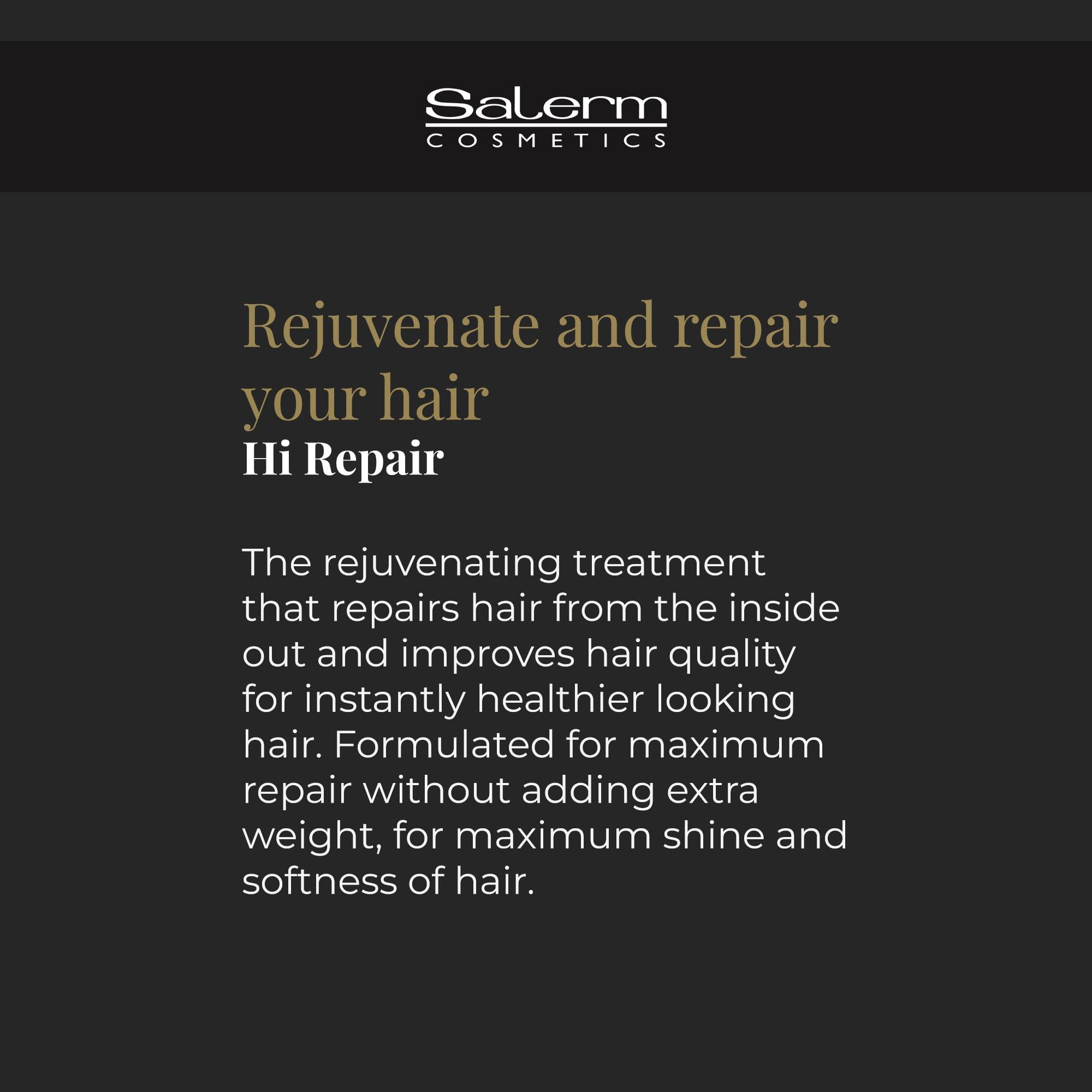 SALERM SALERM - Damaged Hair Repair Treatment - Hi Repair Pack with Shampoo 250 ml + Mask 250 ml + Finish 100 ml - Deep Hydration for Damaged Hair - Revitalizes and Rejuvenates - Immediate Effect