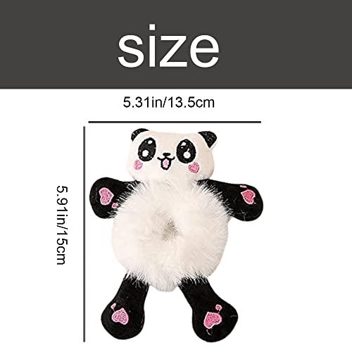 LELEVTXP Hair Tie Cartoon Panda Hair Band Cute Elastic Hair Scrunchy for Girls Women