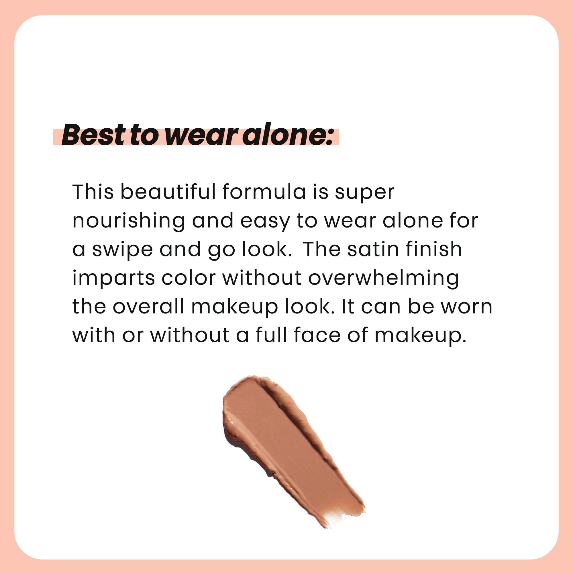 The Lip Bar The Lip Bar Soft Kisses Nourishing Vegan Lipstick, with Moisturizing Mango Seed Butter, Satin Finish, Goal Mine - Soft Pink Nude