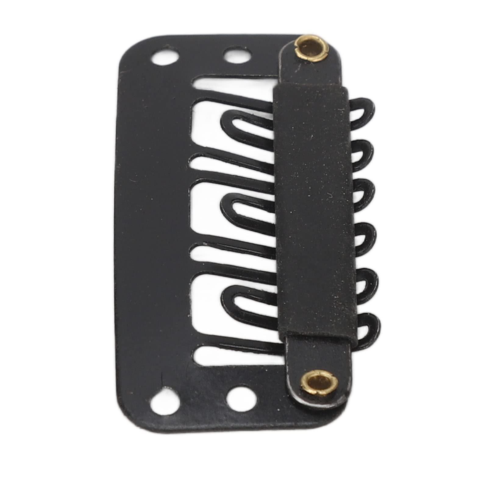 NSXAYIWE Hair Extension Clips, 100Pcs 6 Teeth U Shape Wig Clips, Stainless Steel Extension Hair Clips, Wig Clips Compatiable for Wigs, Hair Braiding