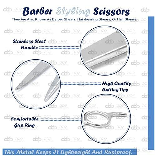 DDP DDP 4 Pairs Ice Tempered Stainless Steel Styling Hair Cutting Scissors Barber Trimming Shears 4.5" 5.5" 6.5" 7.5"