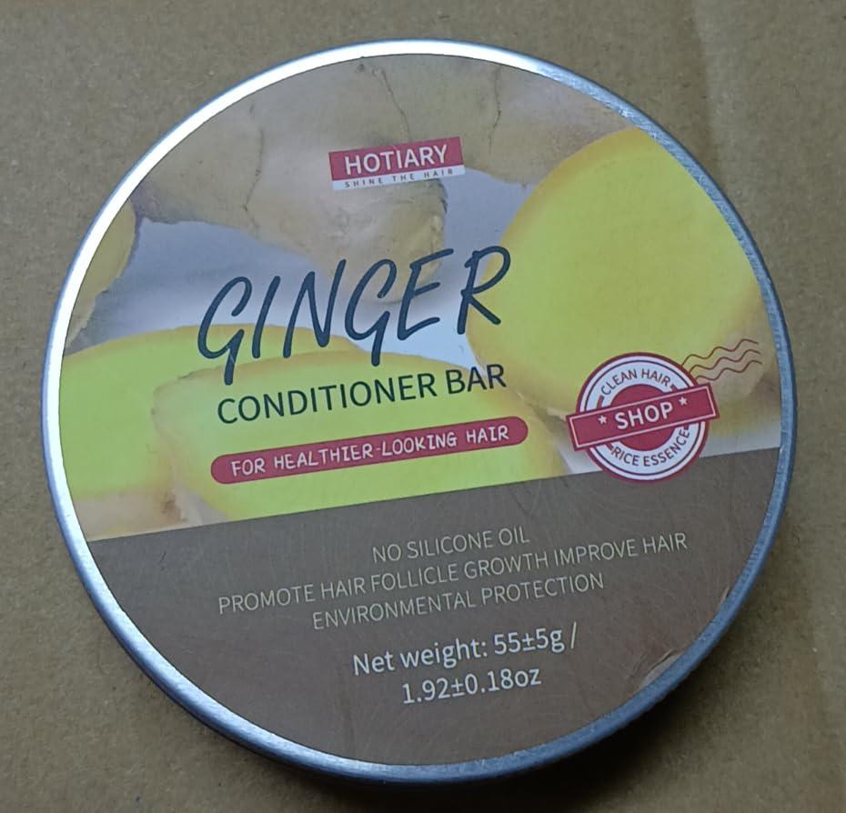 Hotiary Hotiary Ginger Hair Regrowth Shampoo Bar and Conditioner Set, Natural Organic Ginger Shampoo Soap Bar for Hair Growth Anti Hair Loss, PH Balance, 0 Silicone Oil