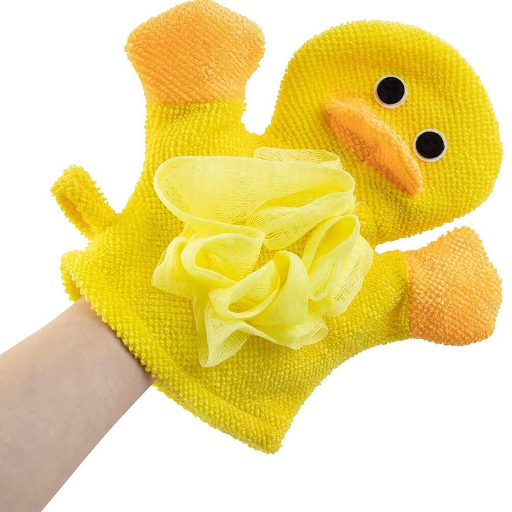 Abaodam Abaodam Kids Bath Glove 4pcs Bath Mitt Washcloths Gloves Cute Animal Toddler Bath Mitt Wash Deep Scrubbing Dead Skin Easy to Lather for Boys Girls Sponge Glove for Kids