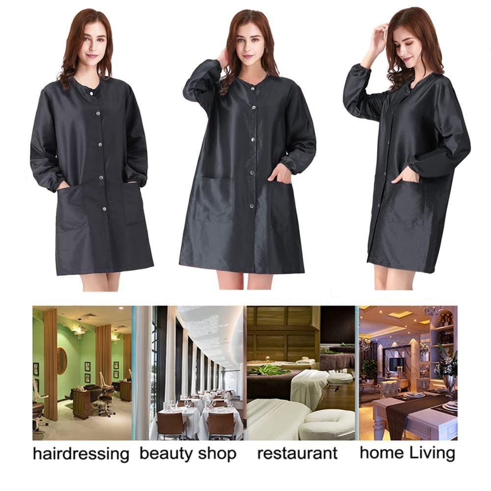 TopTie TOPTIE Custom Embroidered Salon Smock Barber Work Clothes Hairdressing Cape Hair Stylist Jacket Pet Grooming Smock-L