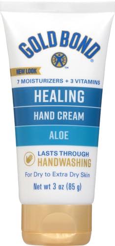 Gold Bond Gold Bond Healing Hand Cream, With Aloe, Hand Lotion for Dry Skin That Lasts Through Handwashing, 3 oz. (Pack of 2)