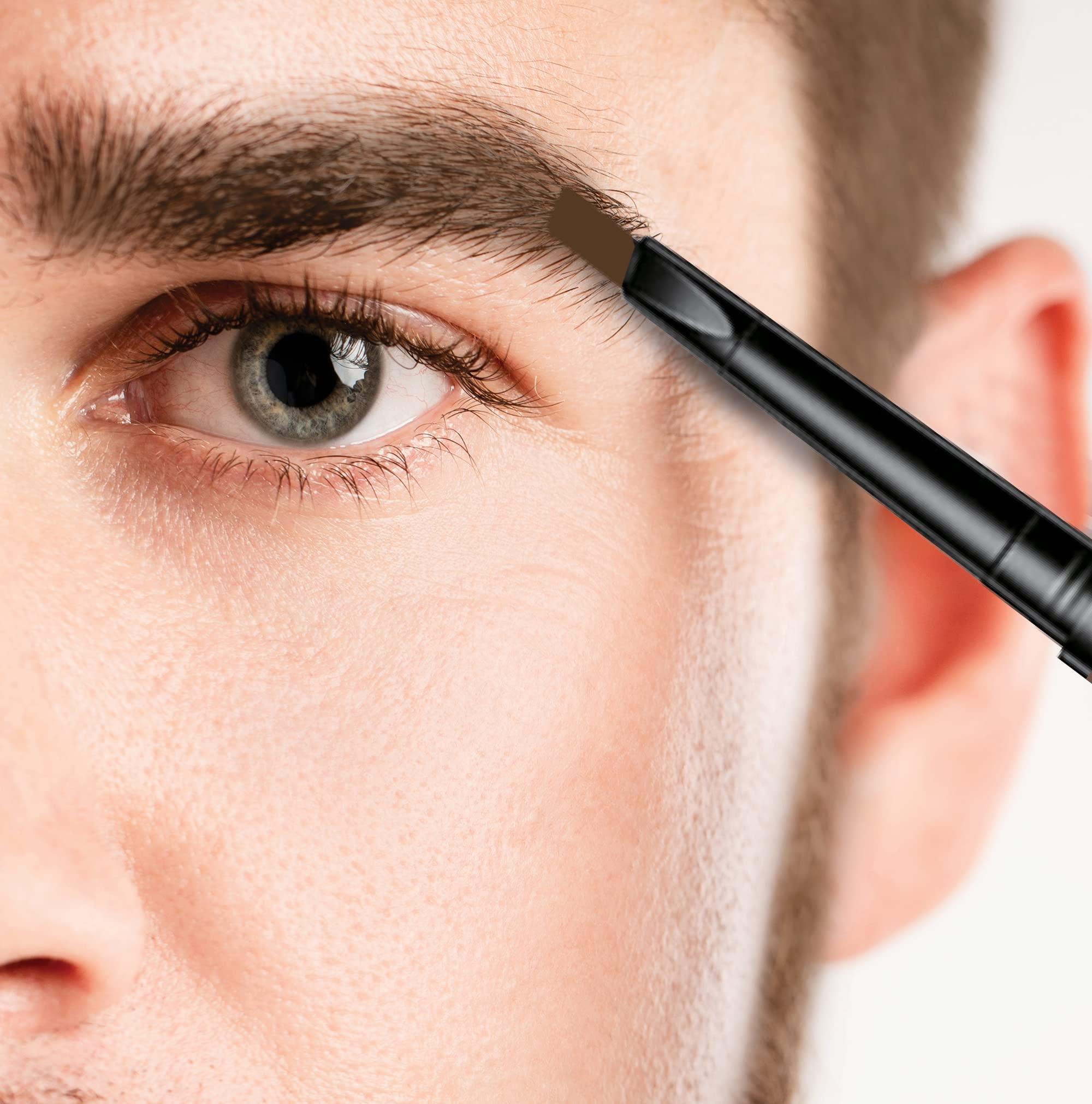 Gentlehomme Gentlehomme - Eyebrow Pencil - Mens Brow Pencil - 2-in-1 Brow Brush & Lead Pencil - Shape, Define & Fill In Eyebrows - Ultra-Thin Pencil - Long-Lasting Color - Vegan - Brown - 1 Pencil