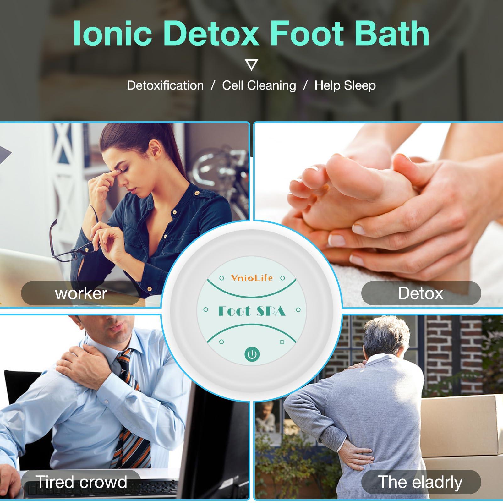 VnioLife VnioLife Ionic Foot Bath Detox Machine with Slipper, Portable Ionic Foot Detox Chi Cleanser | Home Use, Beauty Salon Holiday Gift