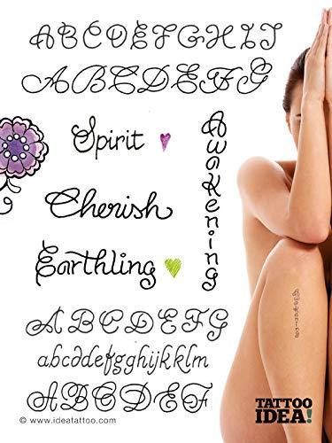 3ntini Tattoo Fonts - Lettering Scripts Tattoo Flash Design Book 64-Pages
