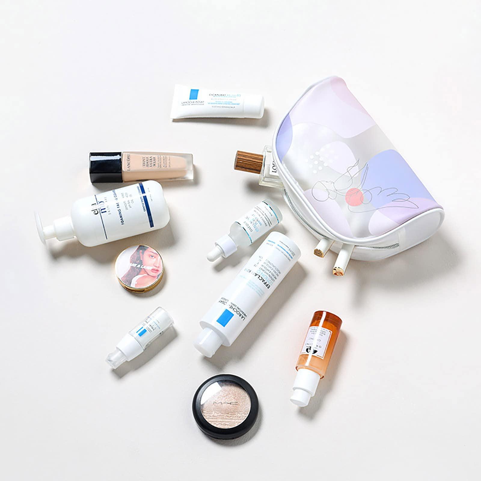 BYKOINE BYKOINE Clear Makeup Bag, Clear Cosmetic Bag, TPU Waterproof Toiletry Bag,Portable Zipper Make Up Bag (Corolla Maiden)