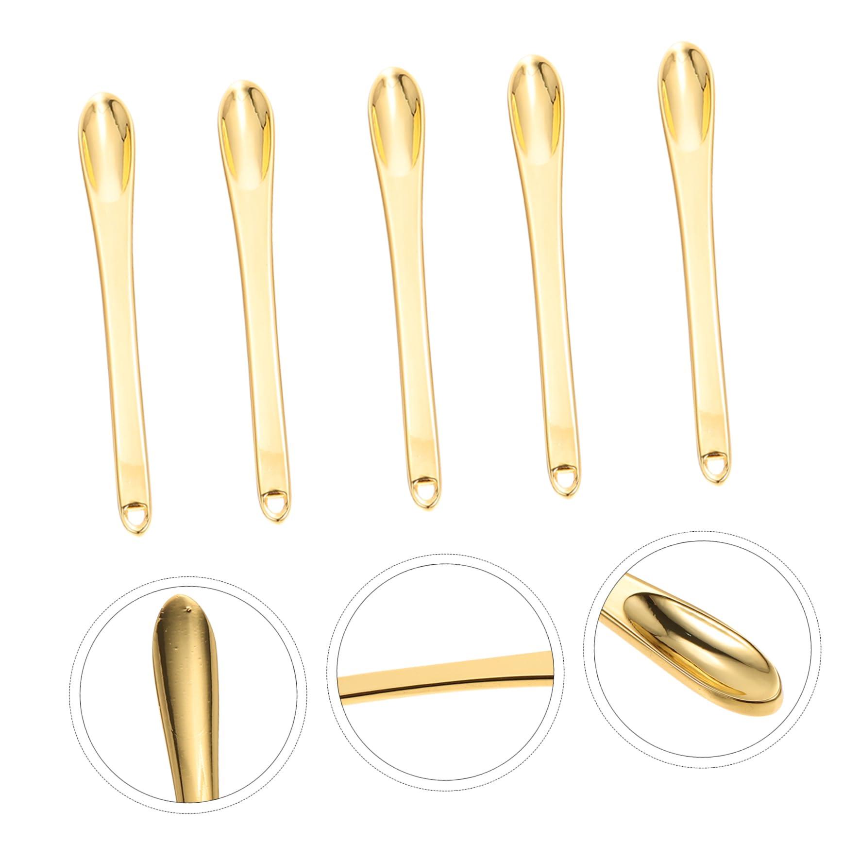 balacoo Balacoo 15 Pcs Face Cream Scoop Small Face Spoon Portable Makeup Beauty Scoop for Facial Cosmetic Makeup Bottle Spatula Massage Cosmetic Bottles Miss Environmental Protection Zinc Alloy