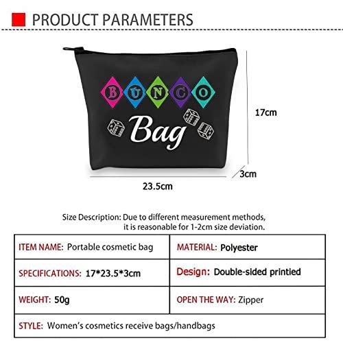 G2TUP G2TUP Bunco Game Night Funny Bunco Gifts for Women Accessory Pouch Bunco Bag Dice Game Gift Idea (bunco dice bag Black)
