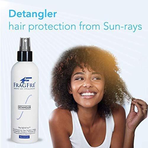 FRAGFRE FRAGFRE Hair Detangler Spray, 8 oz - Leave in Conditioner for Sensitive Skin and Scalp - Styling Heat Protectant Spray - Gluten Free Vegan Cruelty Free