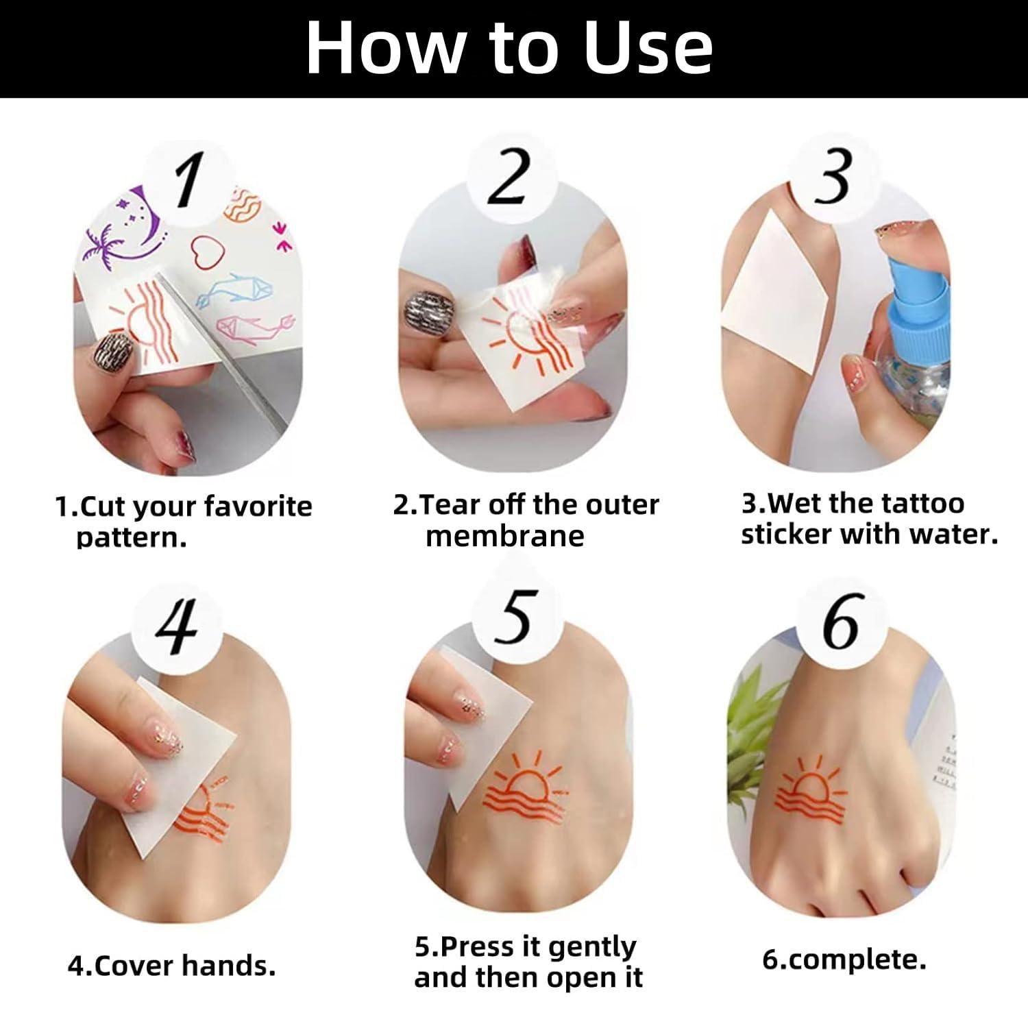 Anomocia 23 Pcs Brown Henna Tattoo Kit Waterproof Temporary Fake Tattoo Stickers for Women Girls DIY on Body Face Arms Legs