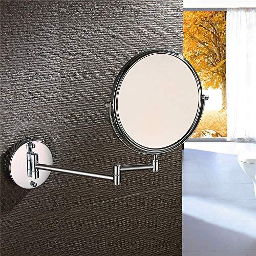 VVQQFGXN VVQQFGXN Wall Mounted Makeup Mirrors Magnifying Extend Sturdy Adjustable Shaving Cosmetic Mirror Bathroom Hotel Vanity Mirrors (Color : 5X, Size : 8inch)