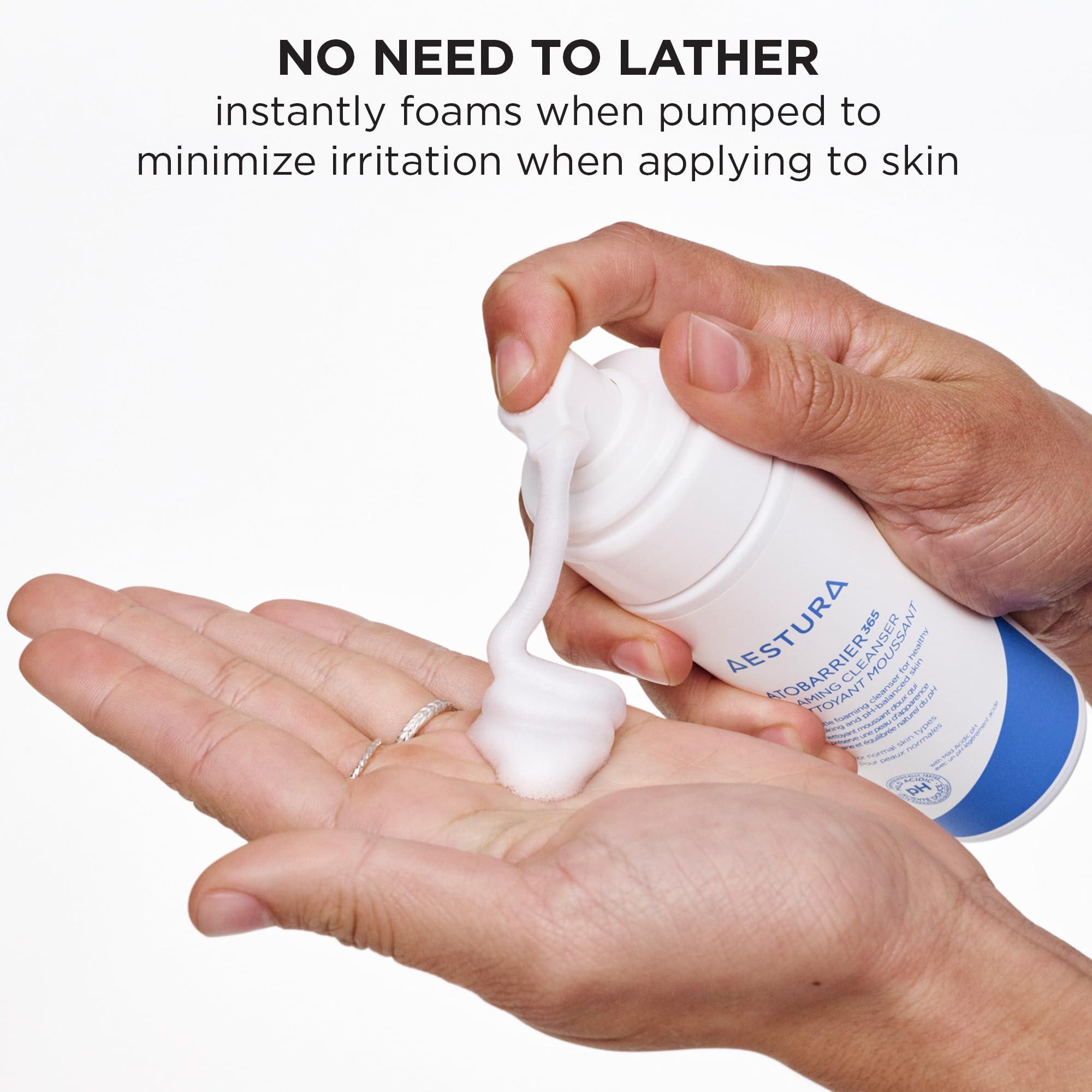 AESTURA AESTURA ATOBARRIER365 Gentle pH-Balanced Foaming Cleanser with Ceramides | Korean Face Wash for Skin Moisture Barrier Repair, Hydrating Formula, Suitable for Dry Skin, 150ML / 5.07 oz.