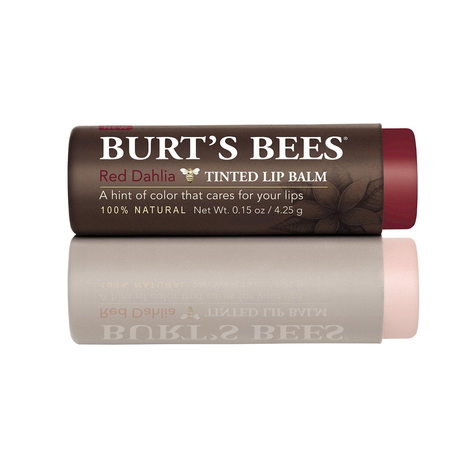 Burt\'s Bees Burt's Bees 100% Natural Tinted Lip Balm, Red Dahlia with Shea Butter & Botanical Waxes 1 Tube
