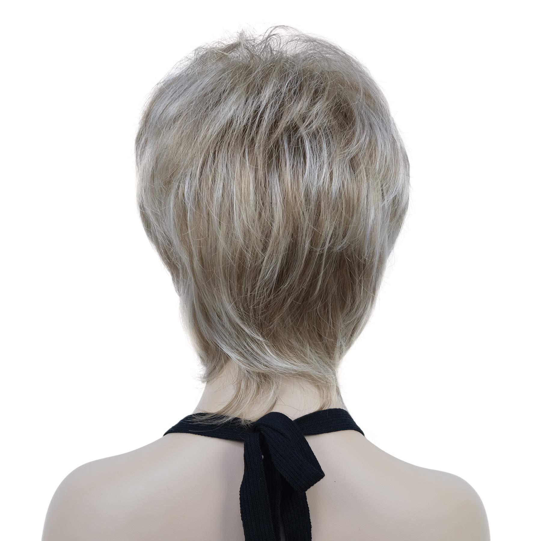 Lydell Lydell 6" Short Straight Layered Hair Full Synthetic Wig (H16/613 Blonde Highlighted)