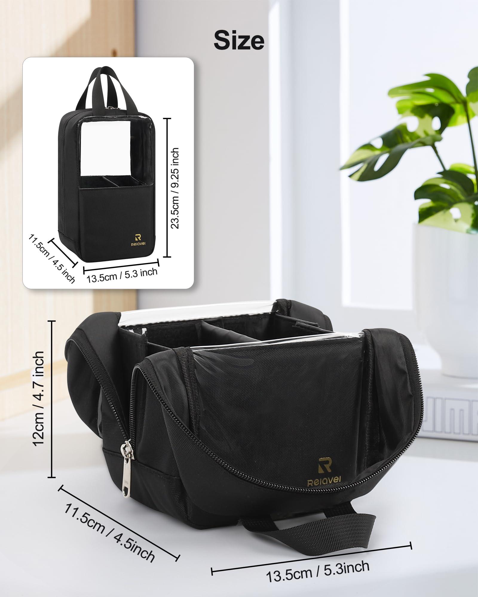 MONSTINA MONSTINA Makeup Brush Organizer Bag,Large Capacity Portable Stand-Up Makeup Brush Holder,Professional Artist Makeup Brush Sets Case Dust-proof TPU Transparent Clear