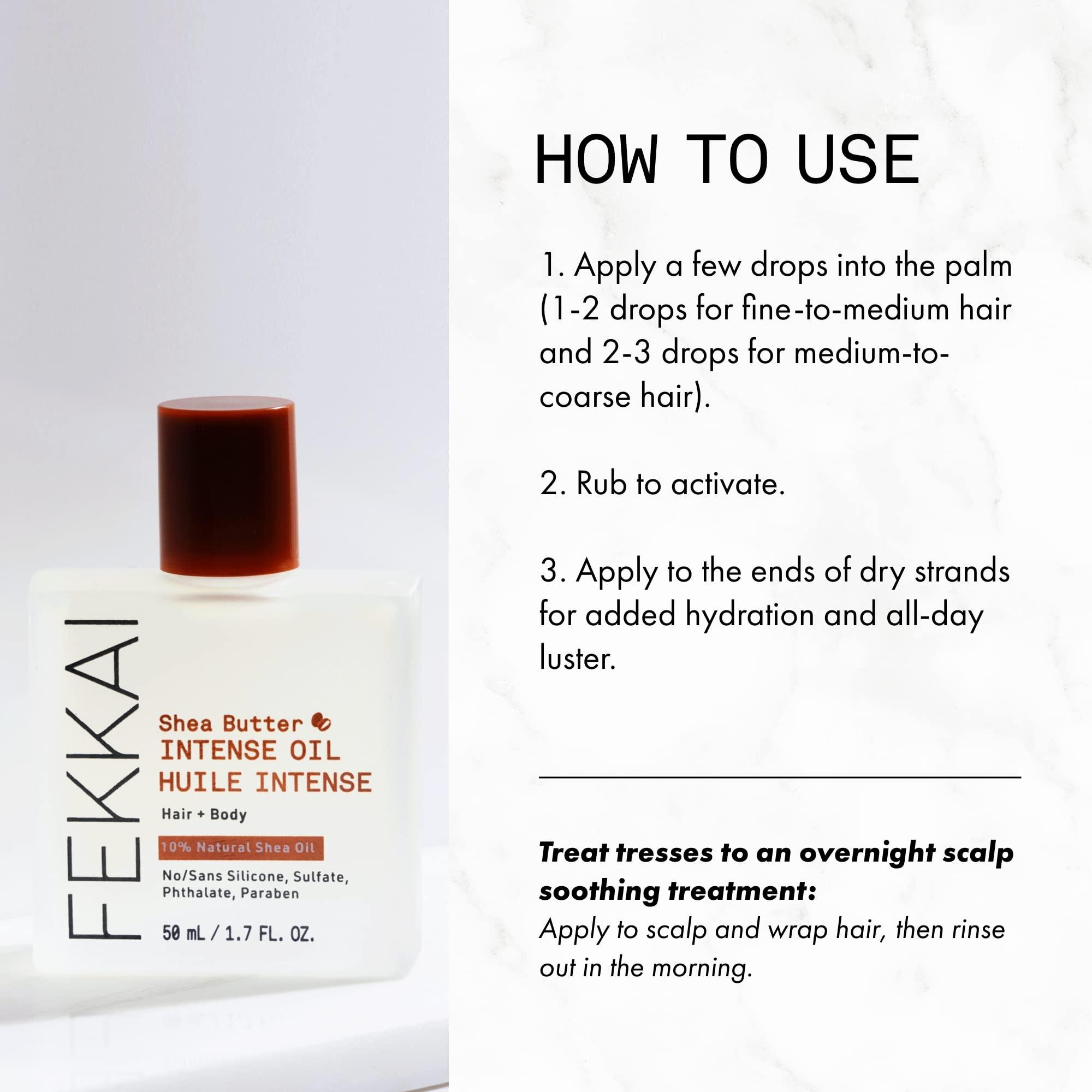 Fekkai Fekkai Shea Butter Intense Oil - 50 mL - Hydrates, Smoothes & Nourishes Hair + Body - Salon Grade, EWG Compliant, Vegan & Cruelty Free