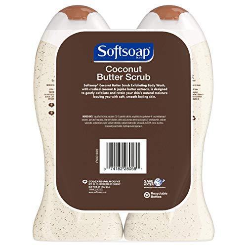 Softsoap Softsoap Body Butter Coconut Scrub, Body Buff Wash, 15 Ounce (Pack of 2)